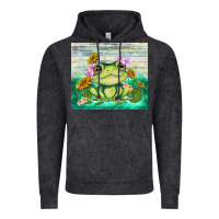 Frog With Sunflower Vintage Hoodie | Teevron
