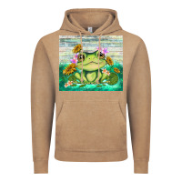 Vintage Coffee frog with sunflower Vintage Hoodie - TumblerDesignByShophia