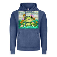 Vintage Denim frog with sunflower Vintage Hoodie - TumblerDesignByShophia