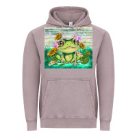 Vintage Zinc frog with sunflower Vintage Hoodie - TumblerDesignByShophia