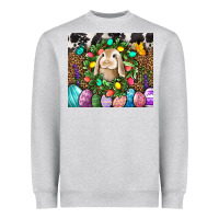Heather Grey Easter Bunny Tumbler Heavyweight Sweatshirt - BundleAndBundleShop