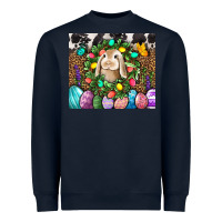 Navy Easter Bunny Tumbler Heavyweight Sweatshirt - BundleAndBundleShop