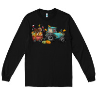Black thanksgiving tractor Long Sleeve Tee - CowGirlArtShop