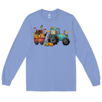Colony Blue thanksgiving tractor Long Sleeve Tee - CowGirlArtShop