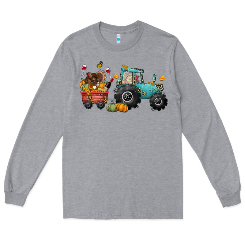 Thanksgiving Tractor Long Sleeve Tee by CowGirlArtShop | Teevron