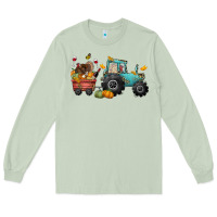 Matcha thanksgiving tractor Long Sleeve Tee - CowGirlArtShop