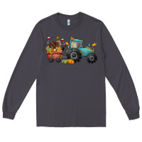 Smoke thanksgiving tractor Long Sleeve Tee - CowGirlArtShop
