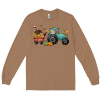Toasted Coconut thanksgiving tractor Long Sleeve Tee - CowGirlArtShop