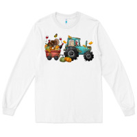 White thanksgiving tractor Long Sleeve Tee - CowGirlArtShop