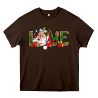 Chocolate Brown Love And Santa With Gift Boxes Heavy Core Tee - BundleAndBundleShop