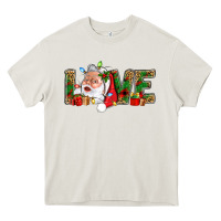Cream Love And Santa With Gift Boxes Heavy Core Tee - BundleAndBundleShop