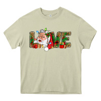 Mossy Love And Santa With Gift Boxes Heavy Core Tee - BundleAndBundleShop