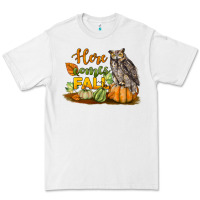 White Here Comes Fall Owl Premium Tee - LillyAllenDesigns