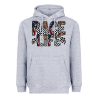 Heather Grey race life Heavyweight Hoodie - RacoonDesign