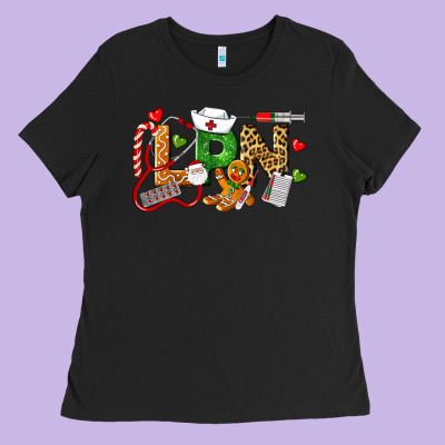 Christmas Lpn Certified Nursing Assistant Ladies Tee Designed By Lillyallendesigns