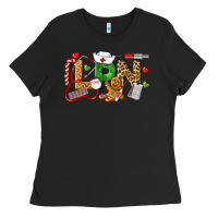 Black Christmas lpn certified nursing assistant Ladies Tee - LillyAllenDesigns