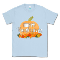 Dusty Blue Happy Thanksgiving Classic Tee - Bettercallsaul