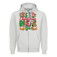 Dove Grey Is It Christmas Break Yet Zipper Hoodie - CowhideDigitalArt