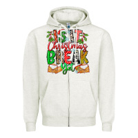 Oatmeal Heather Is It Christmas Break Yet Zipper Hoodie - CowhideDigitalArt