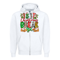 White Is It Christmas Break Yet Zipper Hoodie - CowhideDigitalArt