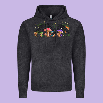 Magic Mushroom Vintage Hoodie Designed By Tumblerdesignbyshophia