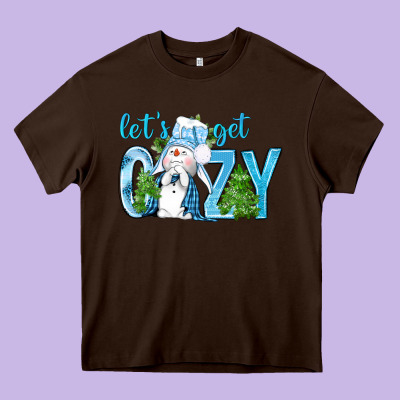 Let's Get Cozy Heavy Core Tee Designed By Bundleandbundleshop