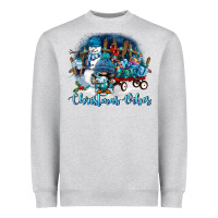 Heather Grey christmas vibes Heavyweight Sweatshirt - FaDigitalArtStudio