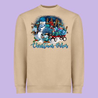 Christmas Vibes Heavyweight Sweatshirt Designed By Fadigitalartstudio