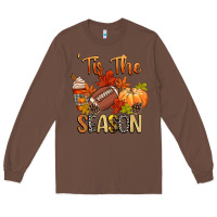 Chestnut tis the season football Long Sleeve Tee - CowGirlArtShop
