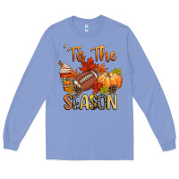 Colony Blue tis the season football Long Sleeve Tee - CowGirlArtShop