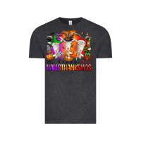 Vintage Black happy hallothanksmas goats Vintage Tee - texasbilliewilder
