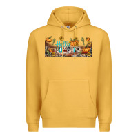 Mustard hello pumpkin libbey glass Premium Hoodie - BundleAndBundleShop