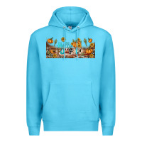 Ocean Blue hello pumpkin libbey glass Premium Hoodie - BundleAndBundleShop