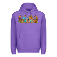 Purple hello pumpkin libbey glass Premium Hoodie - BundleAndBundleShop