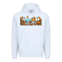 White hello pumpkin libbey glass Premium Hoodie - BundleAndBundleShop