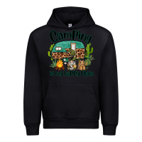 Black camping is my happy place caravan and gnome Urban Hoodie - BarkalooDesign