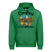 Emerald camping is my happy place caravan and gnome Urban Hoodie - BarkalooDesign