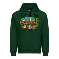 Forest Green camping is my happy place caravan and gnome Urban Hoodie - BarkalooDesign