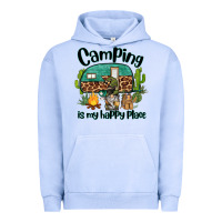 Pigment Grape Ice camping is my happy place caravan and gnome Urban Hoodie - BarkalooDesign