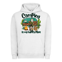 Pigment Lunar Rock camping is my happy place caravan and gnome Urban Hoodie - BarkalooDesign