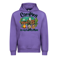Tulip camping is my happy place caravan and gnome Urban Hoodie - BarkalooDesign