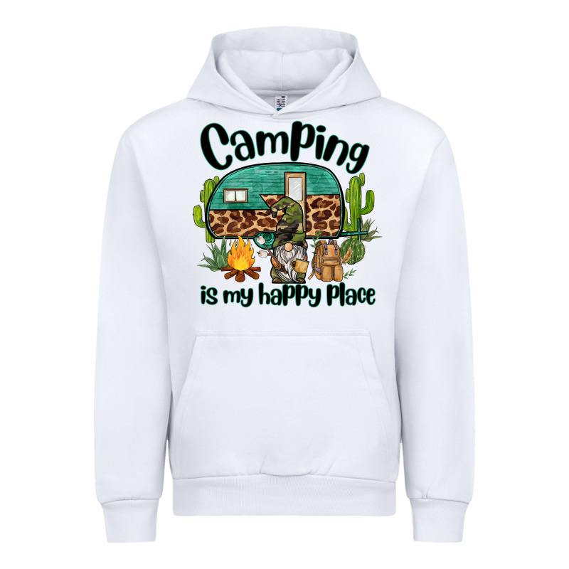 Camping Is My Happy Place Caravan And Gnome Urban Hoodie by BarkalooDesign | Teevron