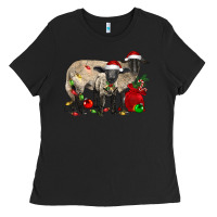 Christmas Suffolk Sheep And Baby Suffolk Sheep Ladies Tee | Teevron