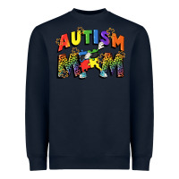 Navy Autism mom Heavyweight Sweatshirt - FaDigitalArtStudio