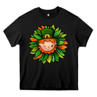 Black St. Patricks Sunflower With Dwarf Heavy Core Tee - BundleAndBundleShop