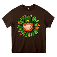 Chocolate Brown St. Patricks Sunflower With Dwarf Heavy Core Tee - BundleAndBundleShop