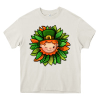 Cream St. Patricks Sunflower With Dwarf Heavy Core Tee - BundleAndBundleShop