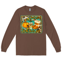 Chestnut just a girl who loves fall background Long Sleeve Tee - Jasminsmagicworld