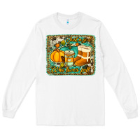 Just A Girl Who Loves Fall Background Long Sleeve Tee | Teevron