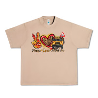 Burro peace love school bus Urban Heavy Tee - texasbilliewilder